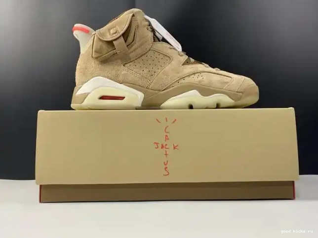 British Retro Air Jordan DH0690-200 Travis Scott Khaki 6 0419